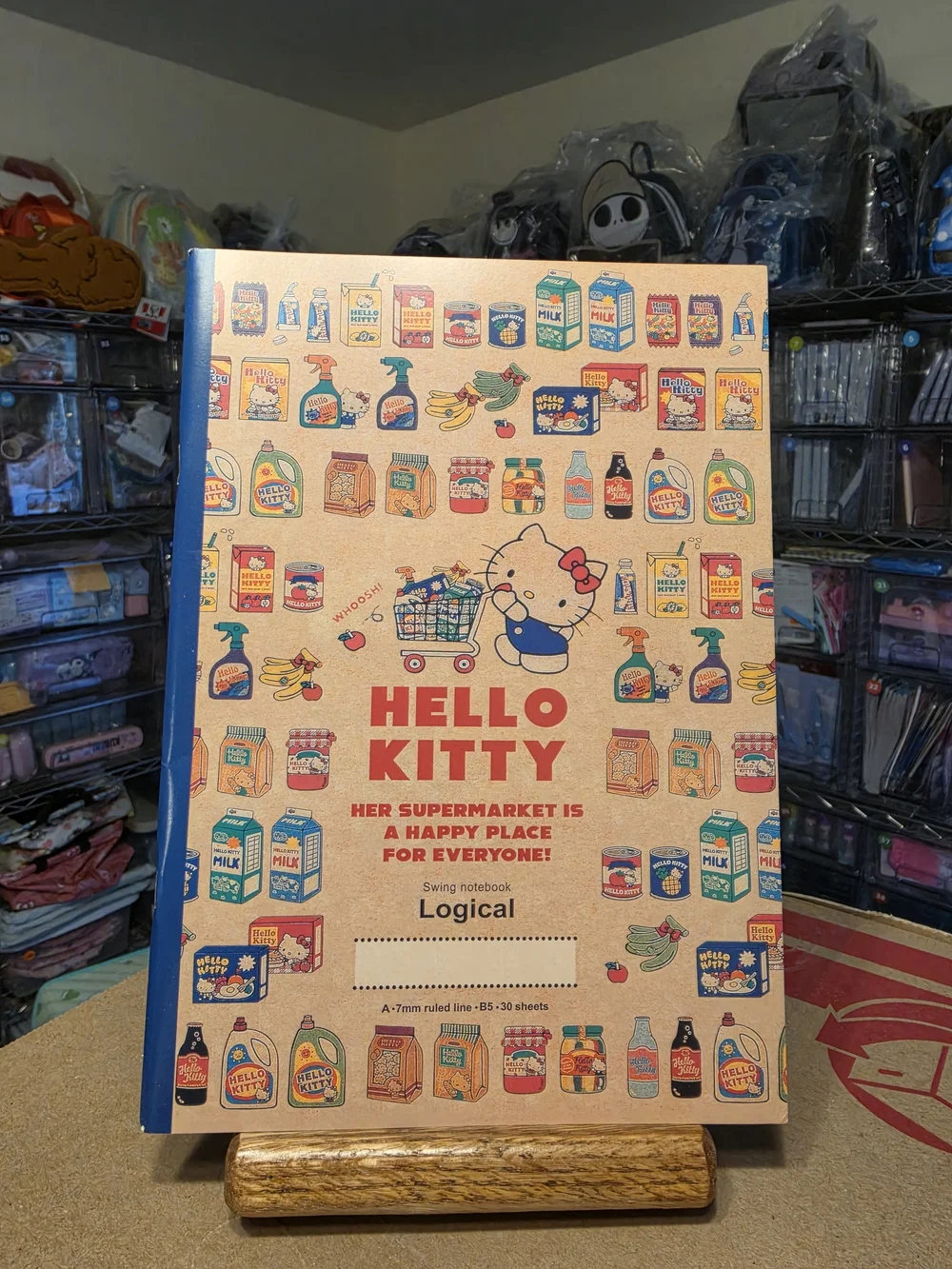 #HK-2516 Hello Kitty Supermarket 30 Page  Notebook - Cute Grocery Design